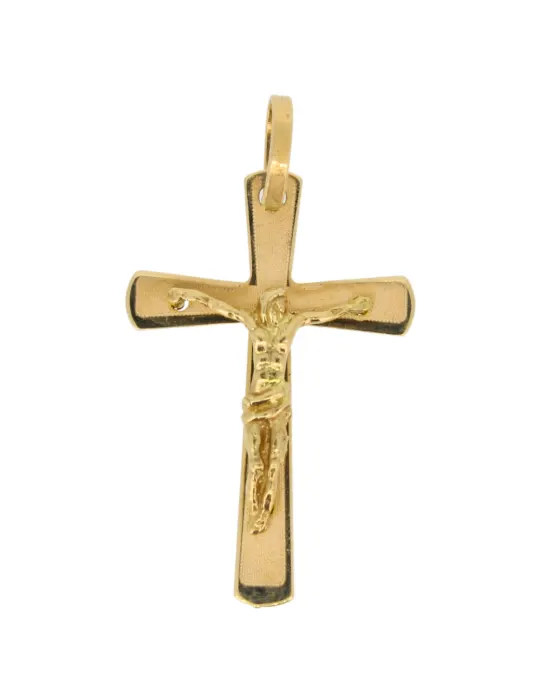 18CT Y/G CRUCIFIX-501