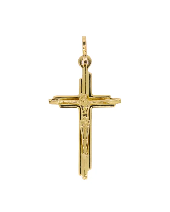 18CT Y/G CRUCIFIX 505