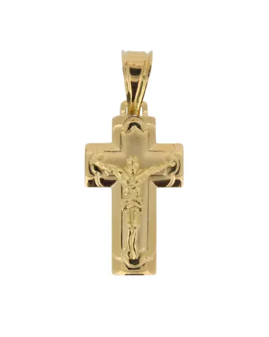 18CT Y/G CRUCIFIX 504