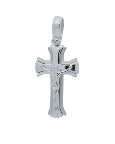 18CT W/G CRUCIFIX 505