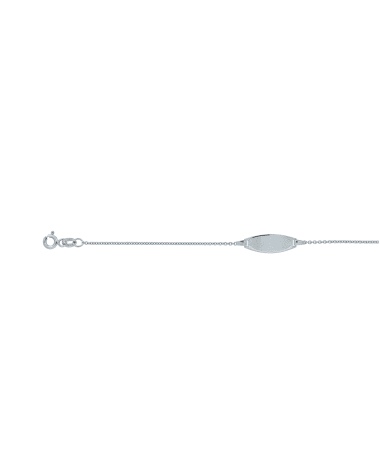 18CT W/G TRACE OVAL ID 16cm