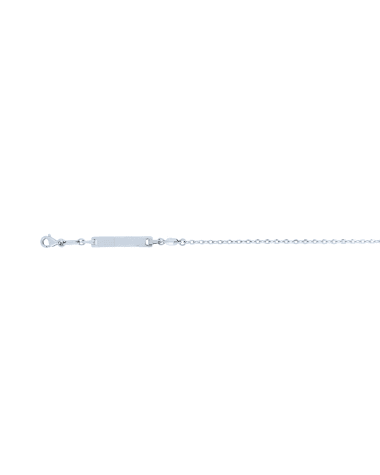 18CT W/G OVAL TRACE ID 16cm