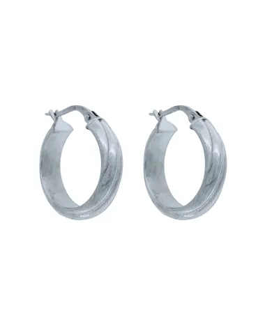 9CT W/G RIBBED HOOPS 5mm/15mm