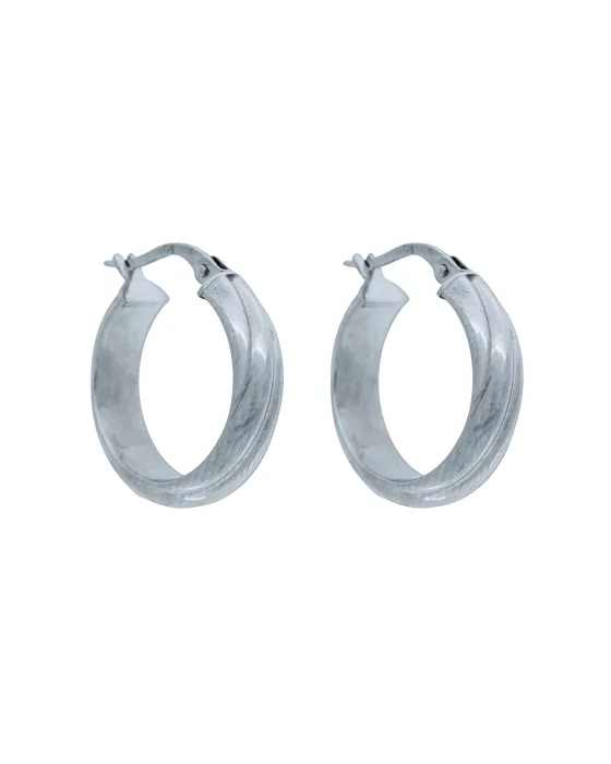 9CT W/G RIBBED HOOPS 5mm/15mm