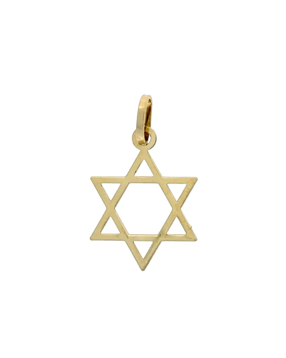 18CT Y/G STAR OF DAVID 18mm
