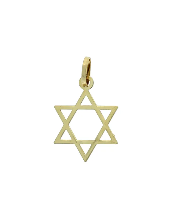 18CT Y/G STAR OF DAVID 18mm