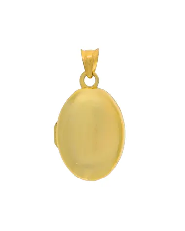 18CT Y/G OVAL LOCKET 15mm/20mm