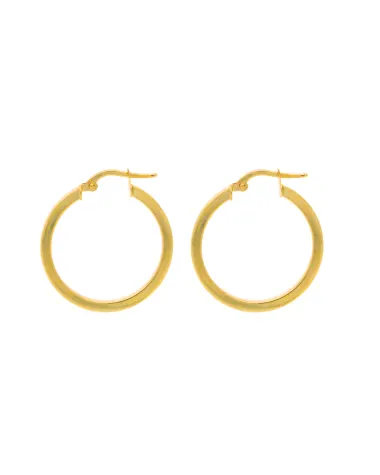 14CT Y/G FLAT HOOPS 2mm/20mm