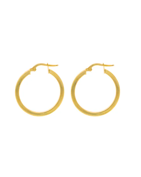 14CT Y/G FLAT HOOPS 2mm/20mm