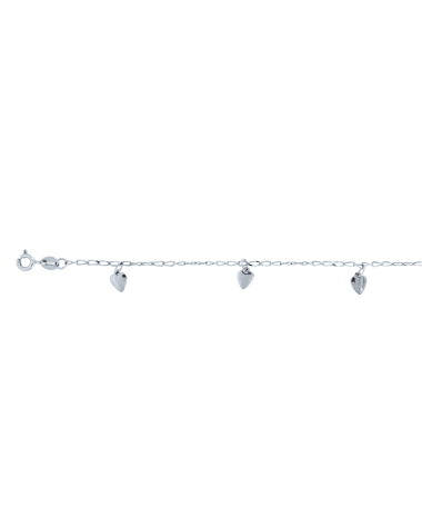 14CT W/G HEART BLT 18cm